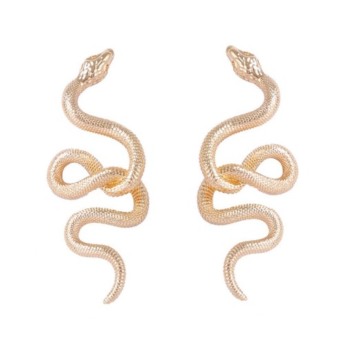 fashion samll Alloy pattern snake exaggerating Earring all-Purpose personality woman ear stud