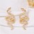 fashion samll Alloy pattern snake exaggerating Earring all-Purpose personality woman ear stud