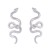 fashion samll Alloy pattern snake exaggerating Earring all-Purpose personality woman ear stud