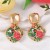 occidental style geometry Graffiti flowers fashion personality Metal print hollow Earring retro trend personality ea
