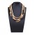 personality retro trend creative multilayer Metal beads black high necklace