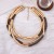 personality retro trend creative multilayer Metal beads black high necklace