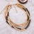 personality retro trend creative multilayer Metal beads black high necklace