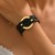 occidental style lady bracelet  geometry Round leather all-Purpose high