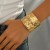 occidental style wind lady bangle  geometry rose flowers opening high