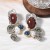 Autumn and Winter retro high imitate Pearl gem animal Metal pendant Earring creative all-Purpose Style