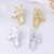 personality retro wind Acrylic high leaves Leaf ear stud unique pattern Earring