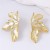 personality retro wind Acrylic high leaves Leaf ear stud unique pattern Earring