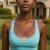 brief fashion all-Purpose leisure Alloy sun flower pendant necklace beads day woman