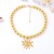brief fashion all-Purpose leisure Alloy sun flower pendant necklace beads day woman