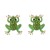 personality creative trend Alloy embed zircon imitate Pearl animal lady ear stud