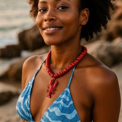 brief fashion trend beach wind Alloy pendant beads all-Purpose necklace woman