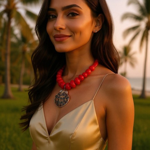 occidental style brief fashion leisure wind beads Alloy leopard Shells pendant necklace woman