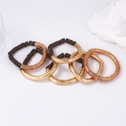 punk wind Metal splice tube multilayer high bangle woman