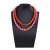 brief fashion leisure trend geometry beads Stripe Double layer necklace set all-Purpose day woman style