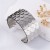 occidental style high Metal geometry Round opening bangle woman