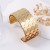 occidental style high Metal geometry Round opening bangle woman