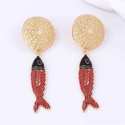 Earring brief fashion animal pendant Round earring retro color occidental styl..