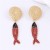 Earring brief fashion animal pendant Round earring retro color occidental style woman style