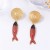 Earring brief fashion animal pendant Round earring retro color occidental style woman style
