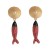 Earring brief fashion animal pendant Round earring retro color occidental style woman style