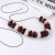 exaggerating fashion samll creative geometry Double color beads rope necklace all-Purpose leisure woman