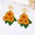 occidental style brief fashion Acrylic plates exaggerating flowers daisy earring splice woman pendant Earring