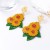 occidental style brief fashion Acrylic plates exaggerating flowers daisy earring splice woman pendant Earring