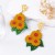 occidental style brief fashion Acrylic plates exaggerating flowers daisy earring splice woman pendant Earring