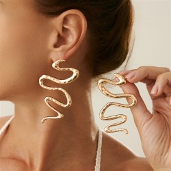 occidental style samll snake ear studEarrings personality Irregular long style..