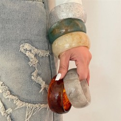 occidental style fashion translucent Acrylic bangle woman  exaggeratingins win..