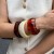 occidental style wind translucent Acrylic bangle  exaggeratingins resin splice