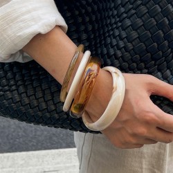 occidental style fashionins wind marble pattern Acrylic bangle  retro color re..
