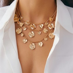 occidental styleins pendant necklace  Metal chain clavicle chain