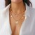 occidental styleins pendant necklace  Metal chain clavicle chain