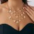 occidental styleins pendant necklace  Metal chain clavicle chain