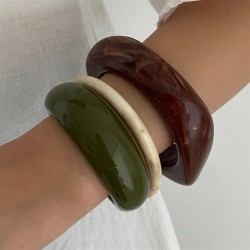 occidental style personality Irregular Acrylic bangleracelet  fashionins circl..