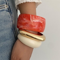 occidental style exaggerating resin width surface bangleracelet  retroins wind..