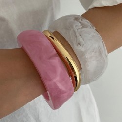 occidental style fashion pattern Acrylic width surface bangle woman  personali..