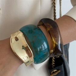 occidental style fashion color width surface bangle womanins samll surface Irr..