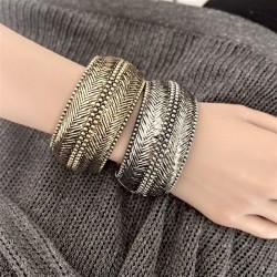 occidental style personality retro width surface bangle fashion pattern exagge..