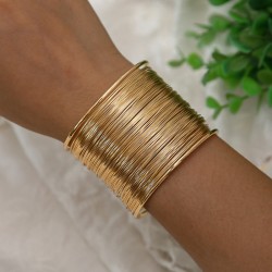 occidental style Street Snap punk multilayer hollow opening bangle