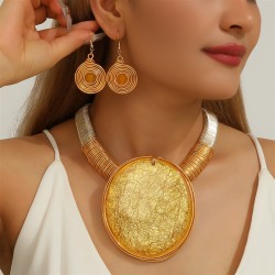 crystal pendant necklace exaggerating Africa banquet necklace earrings setneck..