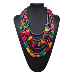 exaggerating Bohemia Irregular color necklace  occidental style personality fa..