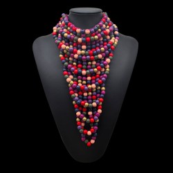 occidental style color multilayer tassel chain handmade beads Africa necklace ..