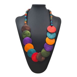 Bohemia color necklace occidental style beads exaggerating big chain woman fas..
