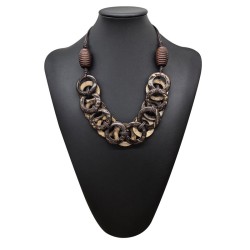 occidental style Coir hollow buckle twisted weave necklace woman necklace wome..