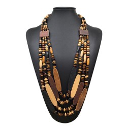 multilayer geometry sweater chain long style exaggerating ethnic style necklac..