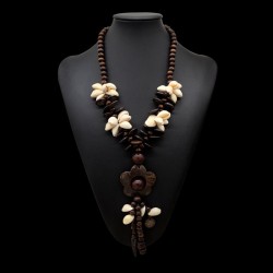 Bohemia retro long styleY sweater chain flowers Coir Shells necklace beach app..