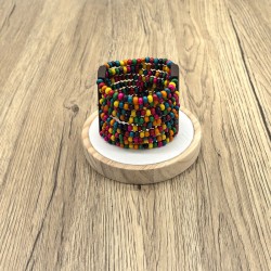 Bohemia multilayer color color width bangle woman wood bracelet